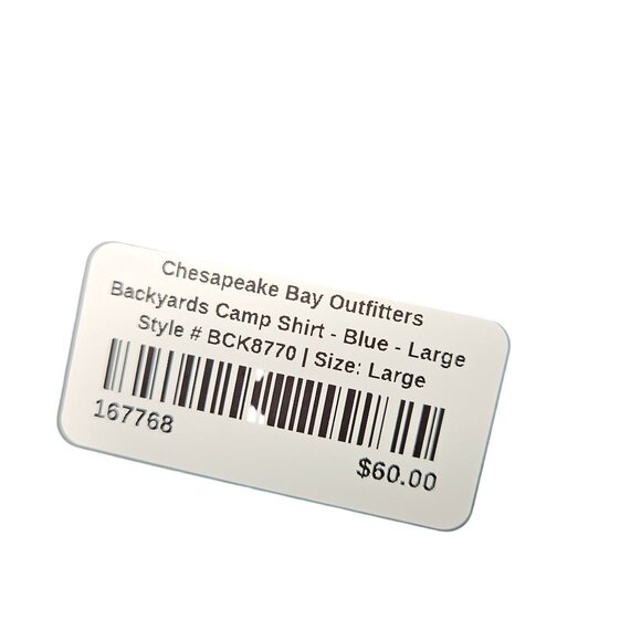 Mens Large Rising Tide Aloha Camp Shirt Blue Tropical Print Cotton Spandex Blend - Picture 6 of 8